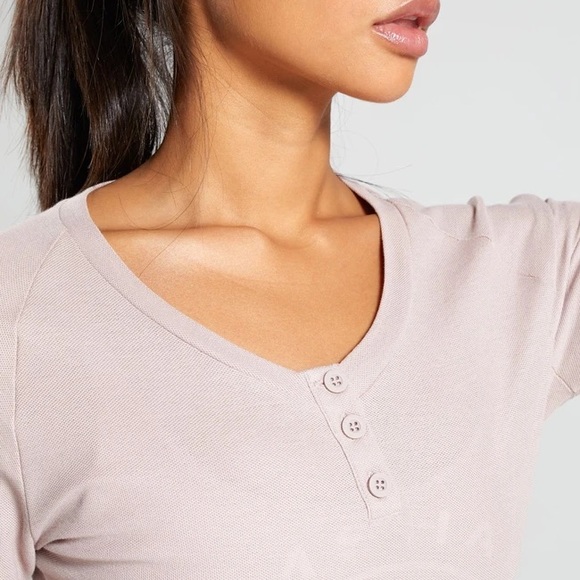 Legacy Fitness Long Sleeve Crop Top in Taupe - Picture 10 of 11